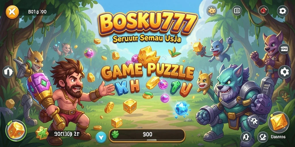 Screenshot gameplay BOSKU777 menampilkan tantangan puzzle yang menarik.