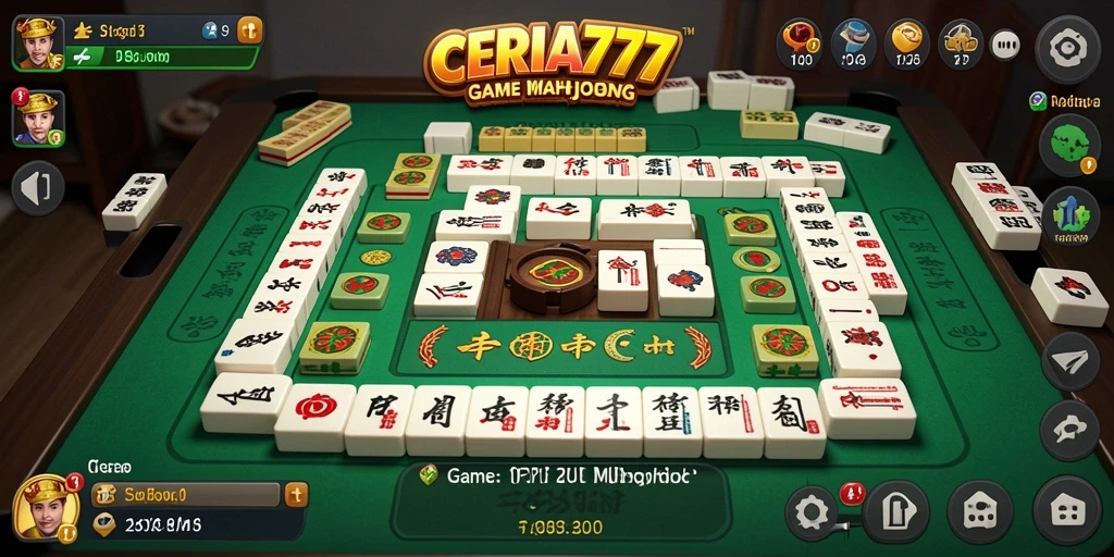 Tampilan gameplay Mahjong yang menarik dan menantang di CERIA777.