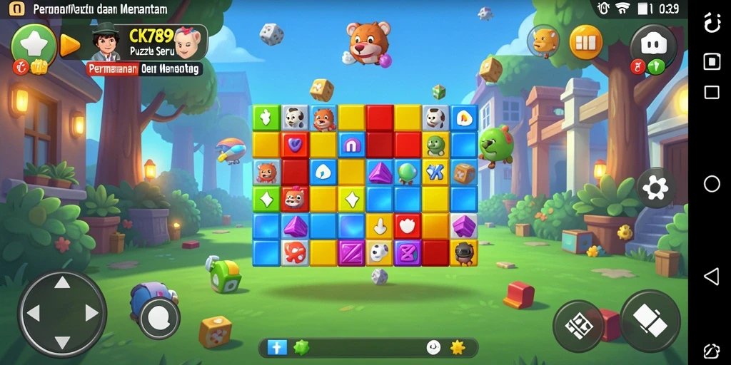 Tampilan gameplay CK789 yang menawan dengan teka-teki menarik.