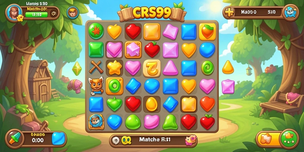 Tampilan gameplay CRS99 yang menakjubkan dalam genre Match-3.