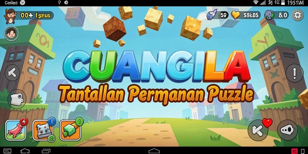 Screenshot utama CUANGILA menampilkan gameplay puzzle yang menantang.