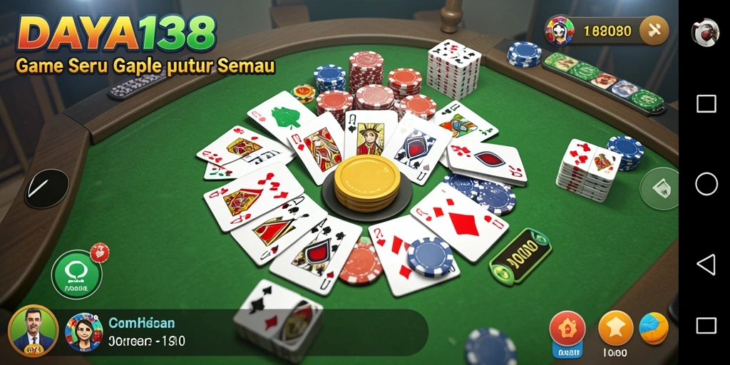 Tampilan gameplay Gaple yang seru dalam DAYA138.