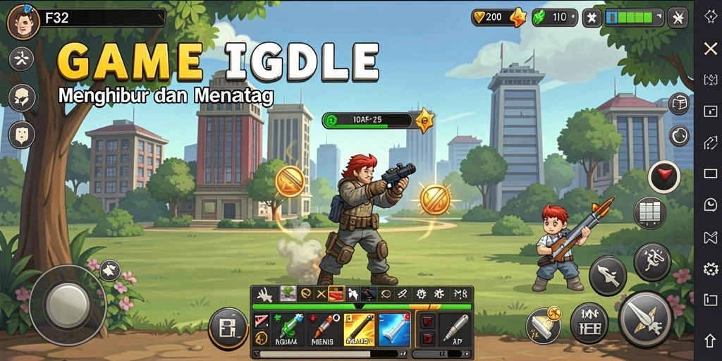 Screenshot F32 menampilkan gameplay Idle yang seru dan menarik.