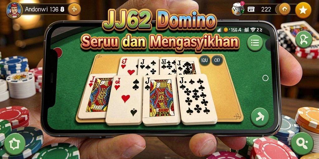 Tampilan gameplay menarik dari JJ62 dalam permainan Domino.