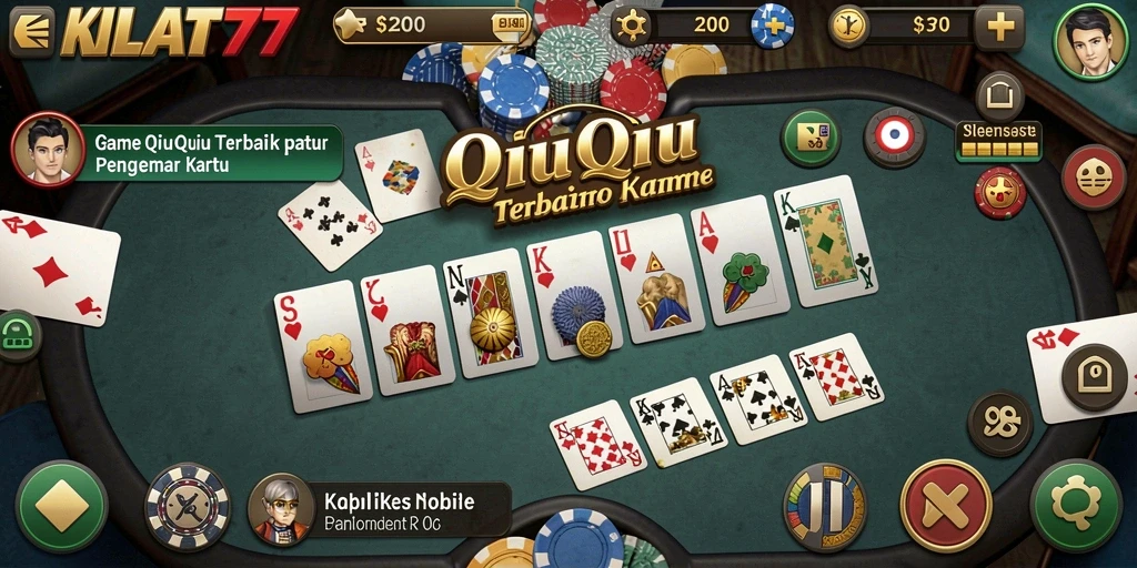 Tampilan gameplay QiuQiu yang seru dan interaktif.
