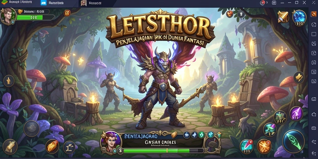 Tangkapan layar gameplay LETSTHOR yang menunjukkan aksi pertarungan epik.