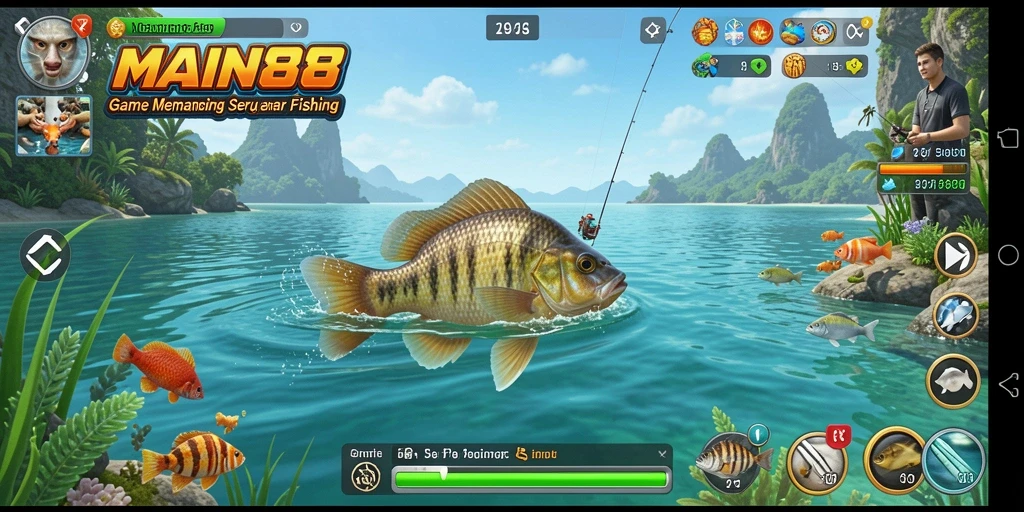 Screenshot gameplay <strong>MAIN88</strong> dengan pengalaman memancing yang seru.
