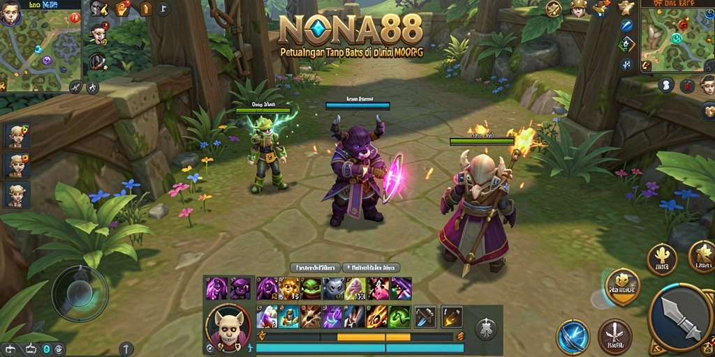 Gameplay NONA88 menampilkan pertempuran seru dan grafis menawan.