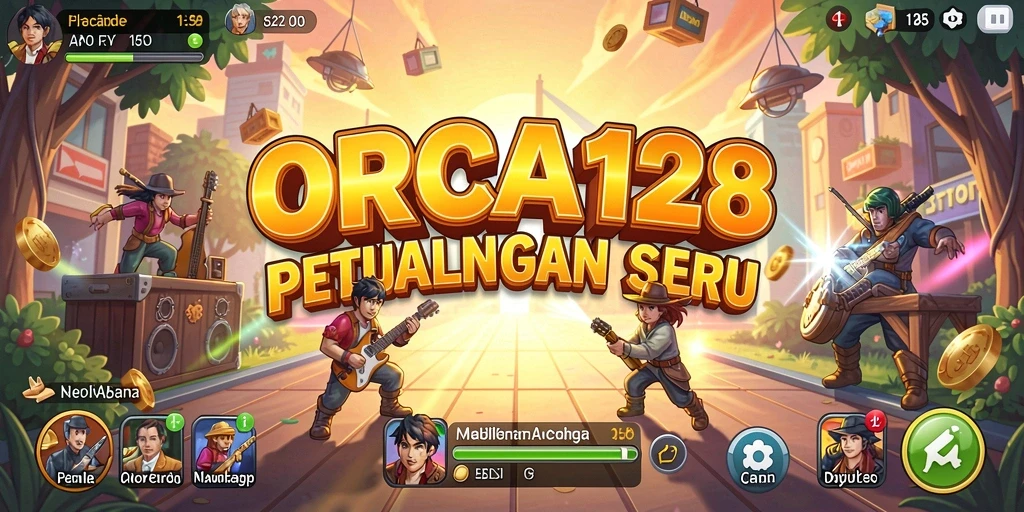 Tampilan gameplay ORCA128 yang penuh aksi dan tantangan.