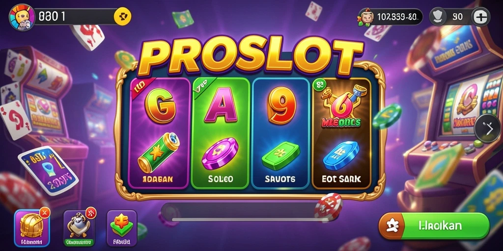 Tampilan gameplay PROSLOT yang seru dan menawan.