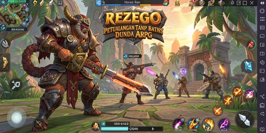 Tampilan gameplay menarik dengan aksi ARPG yang intens.