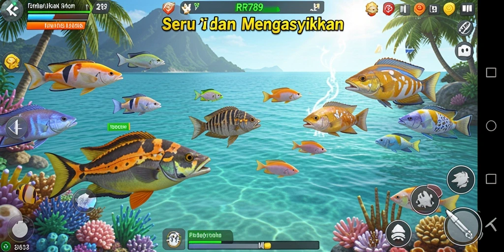 Tampilan gameplay seru Tembak Ikan di RR789.