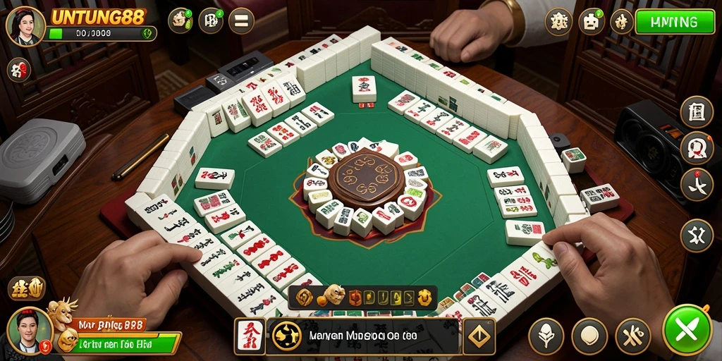 Tampilan gameplay Mahjong UNTUNG88 yang menarik dan penuh warna.